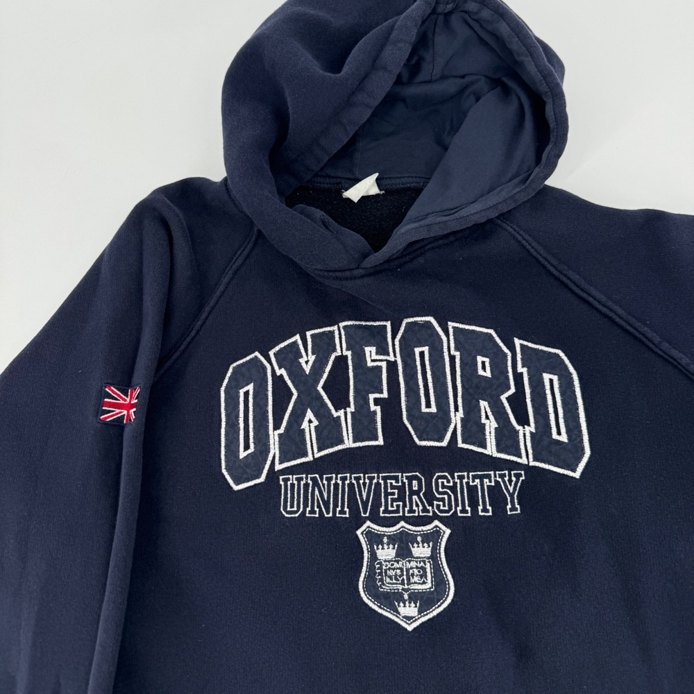 Oxford University Navy Blue Embroidered Hoodie Sweatshirt XL